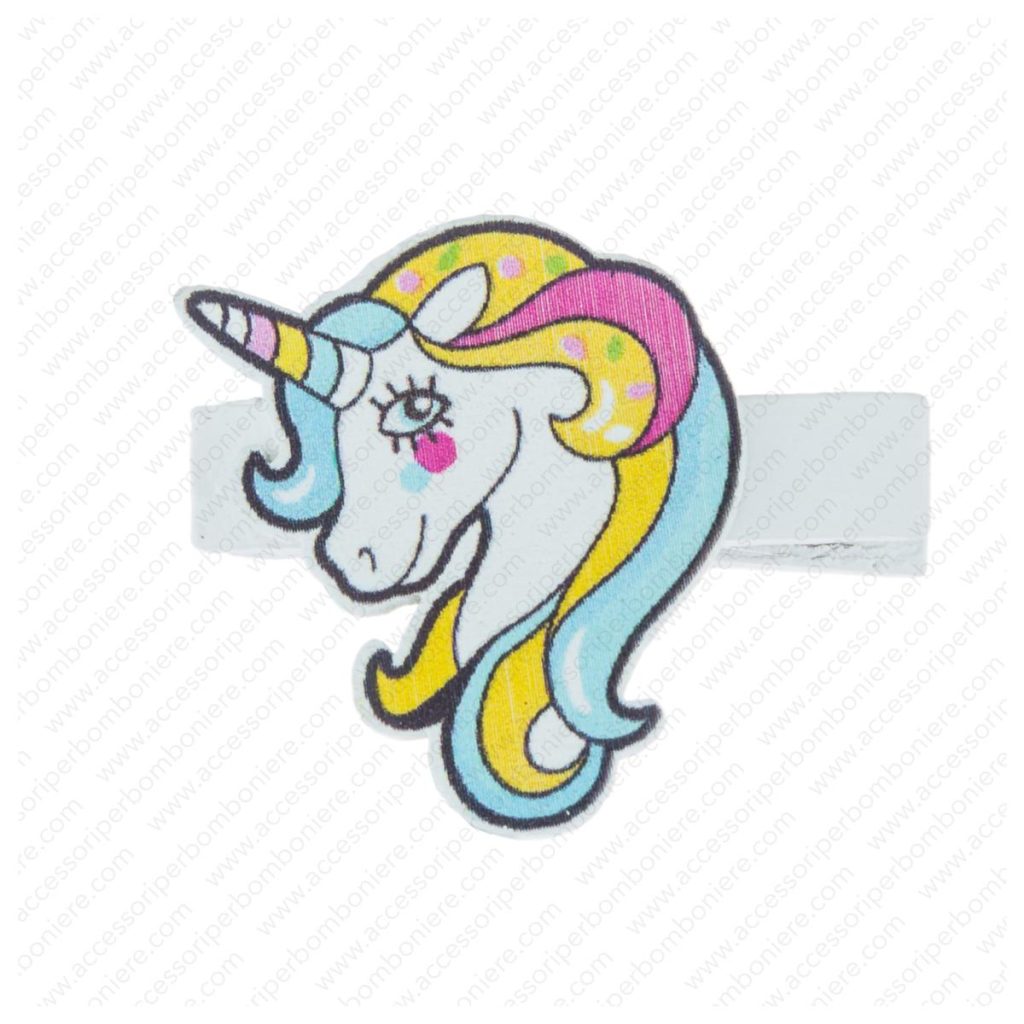 LEGNETTO MOLLETTA UNICORNO 2 COLORI ASS. CM 3X3,5