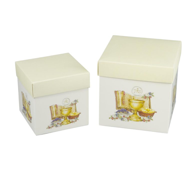 SCATOLA CARTONE PER BOMBONIERE 8X8X8 ART.17 COMUNIONE