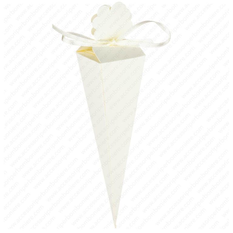 SCATOLA CARTONE CONO 15X4CM BIANCA