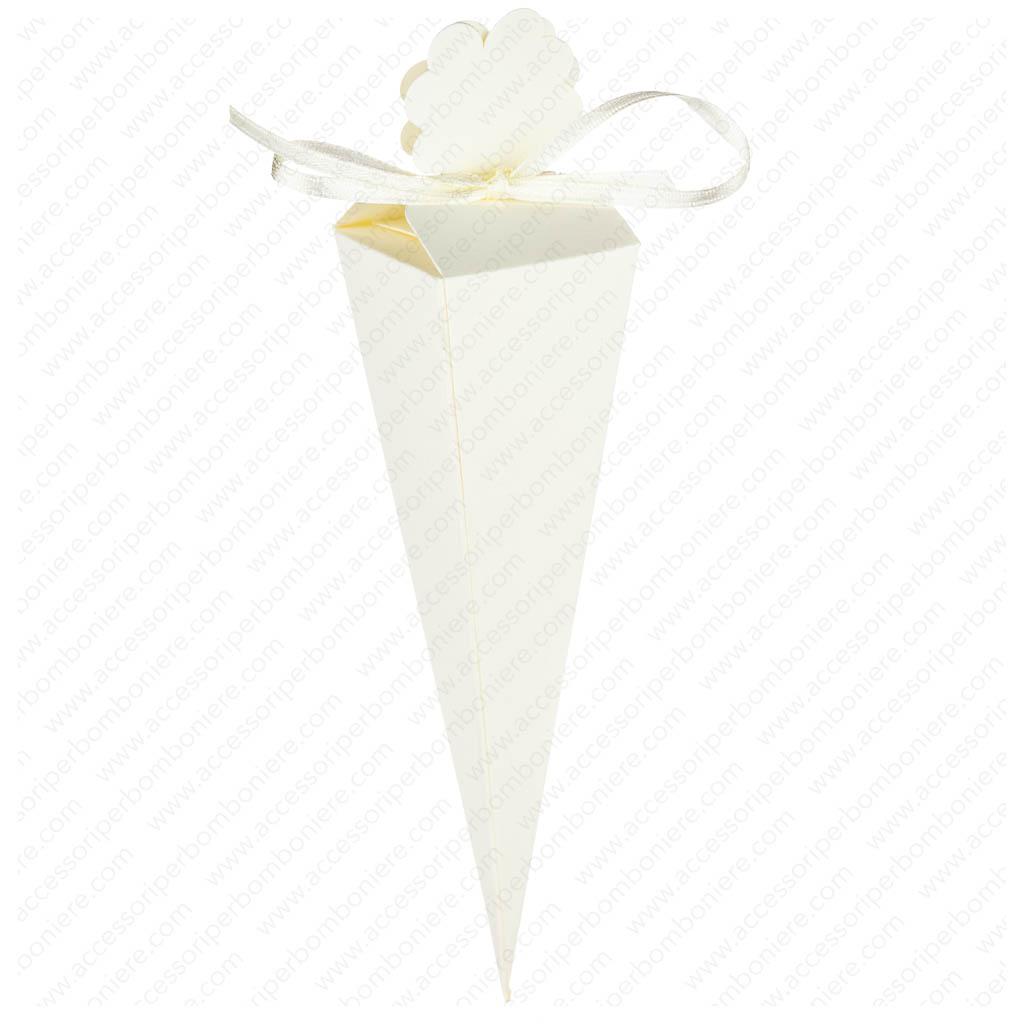 SCATOLA CARTONE CONO 15X4CM BIANCA
