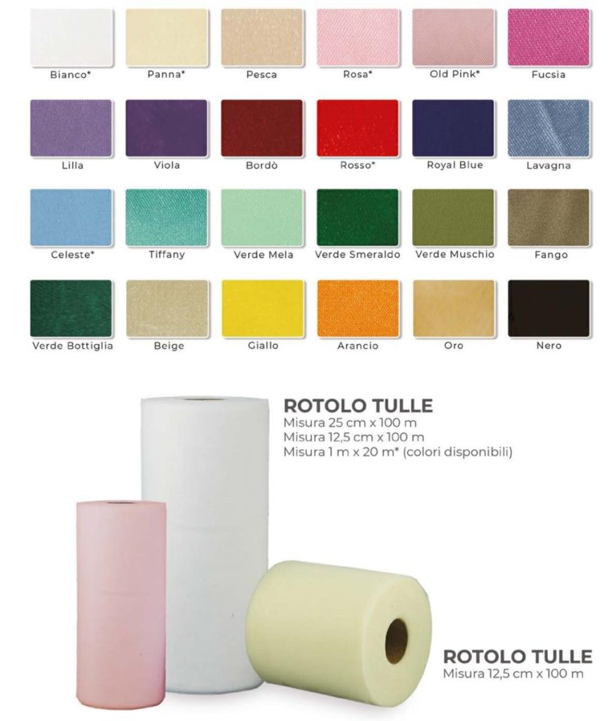ROTOLO TULLE H 12,5 X 100MT