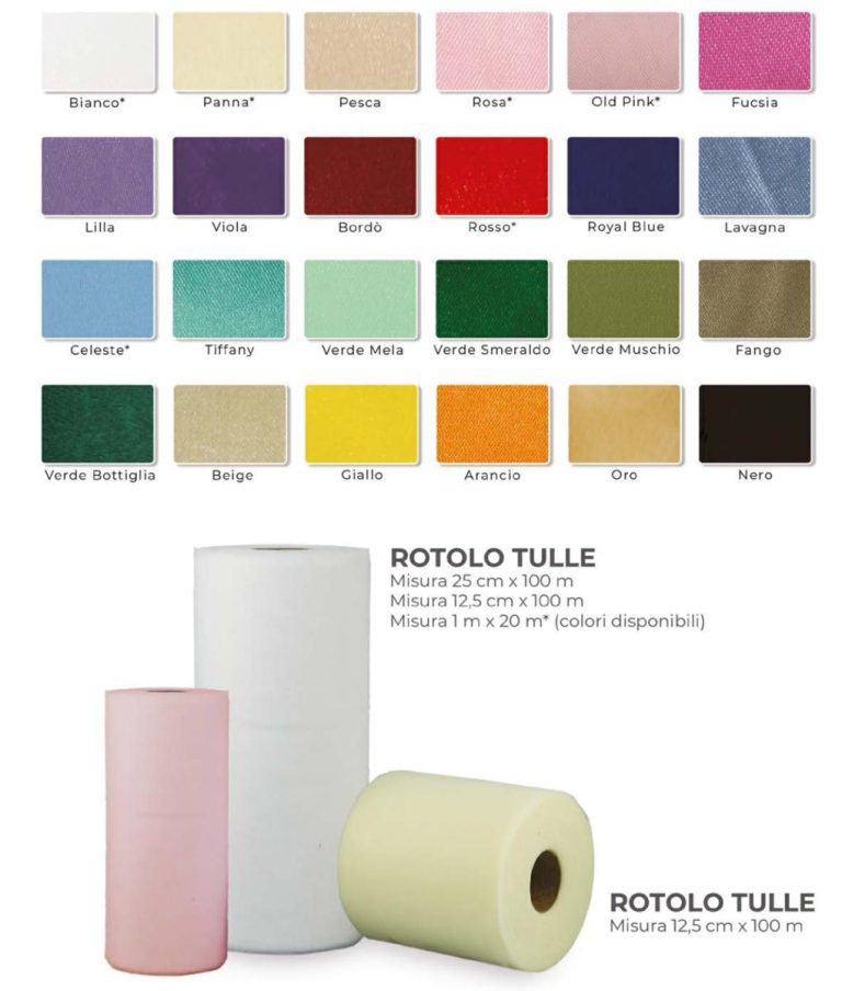 ROTOLO TULLE H 25 X 100MT