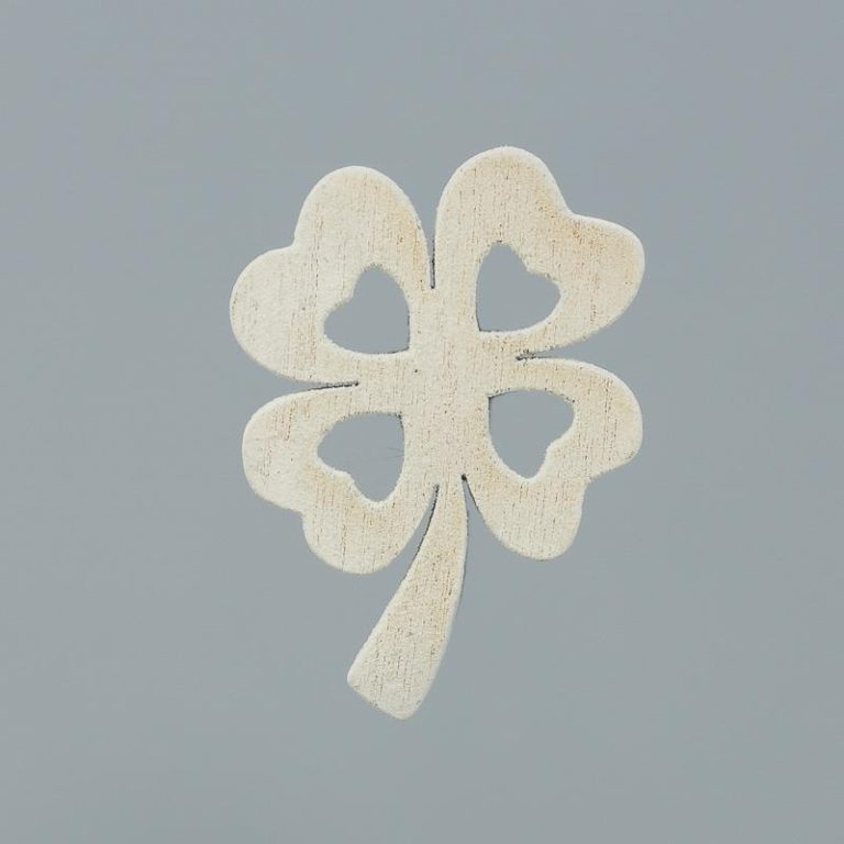 LEGNETTO BIANCO QUADRIFOGLIO