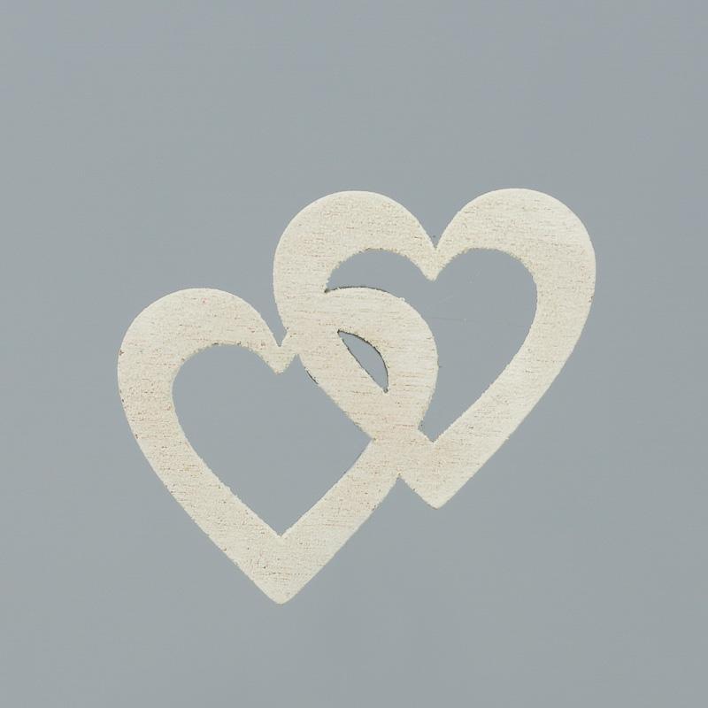 LEGNETTO BIANCO DOPPIO CUORE