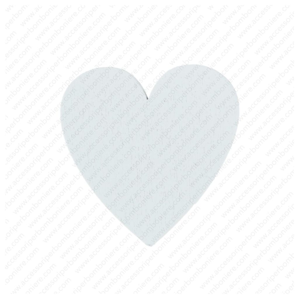LEGNETTO CUORE PICCOLO  BIANCO 2x2