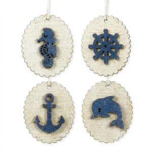 LEGNETTO OVALE CON SOGGETTI LINEA MARE