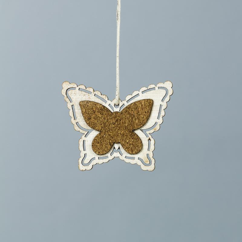 LEGNETTO OVALE CON FARFALLA
