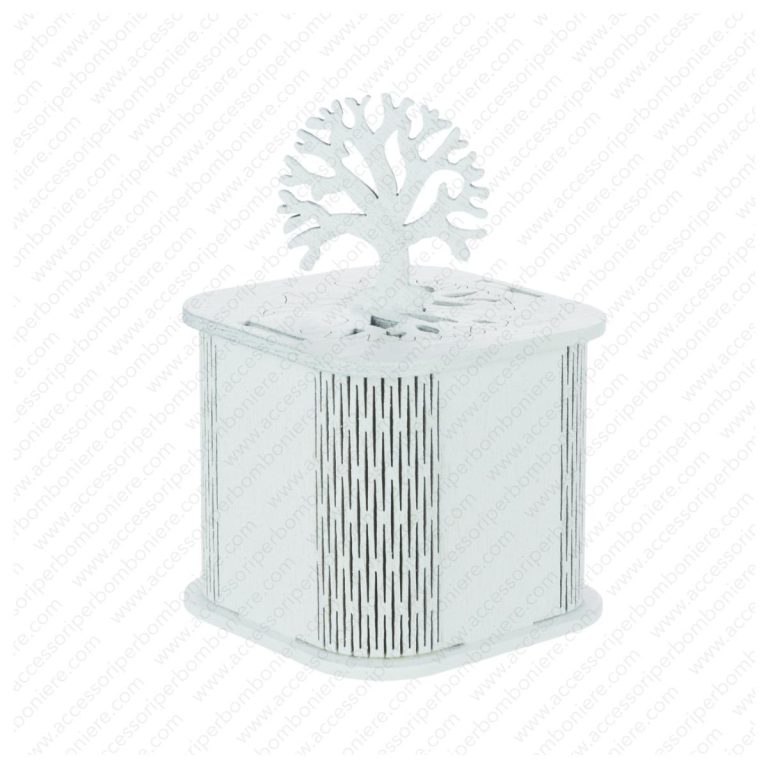 SCATOLETTA CON ALBERO VITA CM 5,5X5,5X5,5