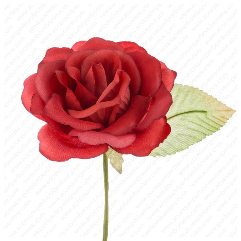 FIORE ART. ROSA APERTA + FOGLIA