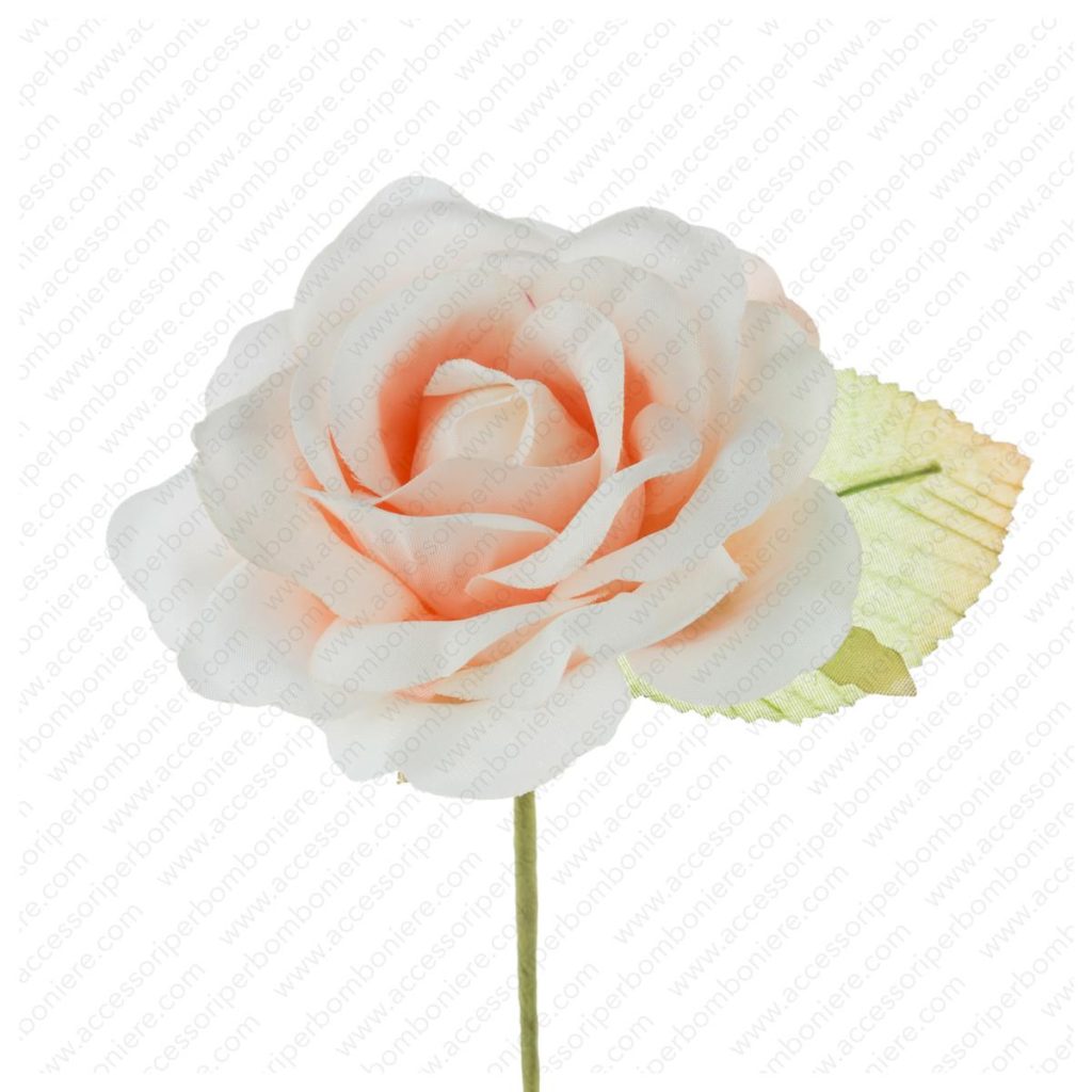 FIORE ART. ROSA APERTA + FOGLIA