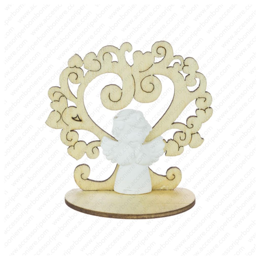 LEGNETTO GRANDE ALBERO VITA E ANGIOLETTO CM 6X4,5X7