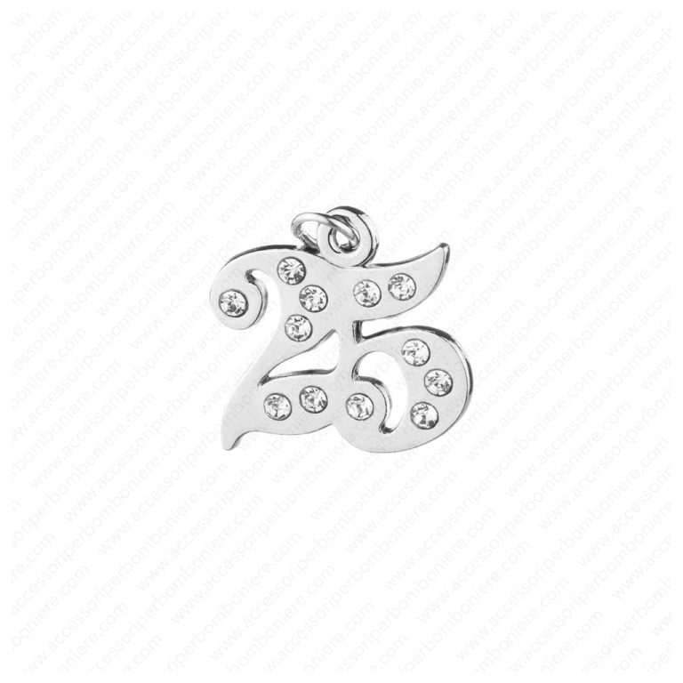APPLICAZIONE IN METALLO NUMERO 25 2,5 X 2