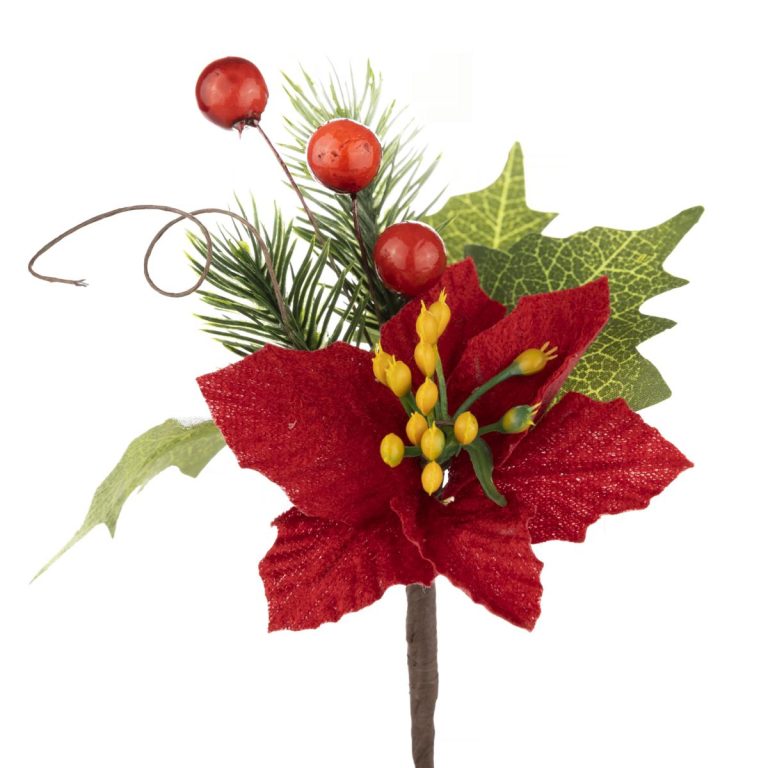 FIORE ARTIFICIALE BACCHE E FOGLIA – 10X8