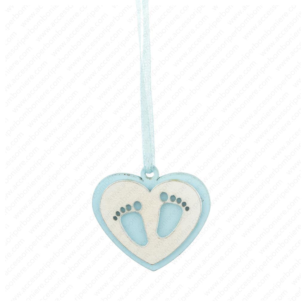 LEGNETTO CUORE CON PIEDINI E NASTRO 4X4