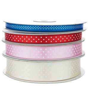 ROTOLO NASTRO DOPPIO RASO POIS 25MM X50MT 100%POLYES.