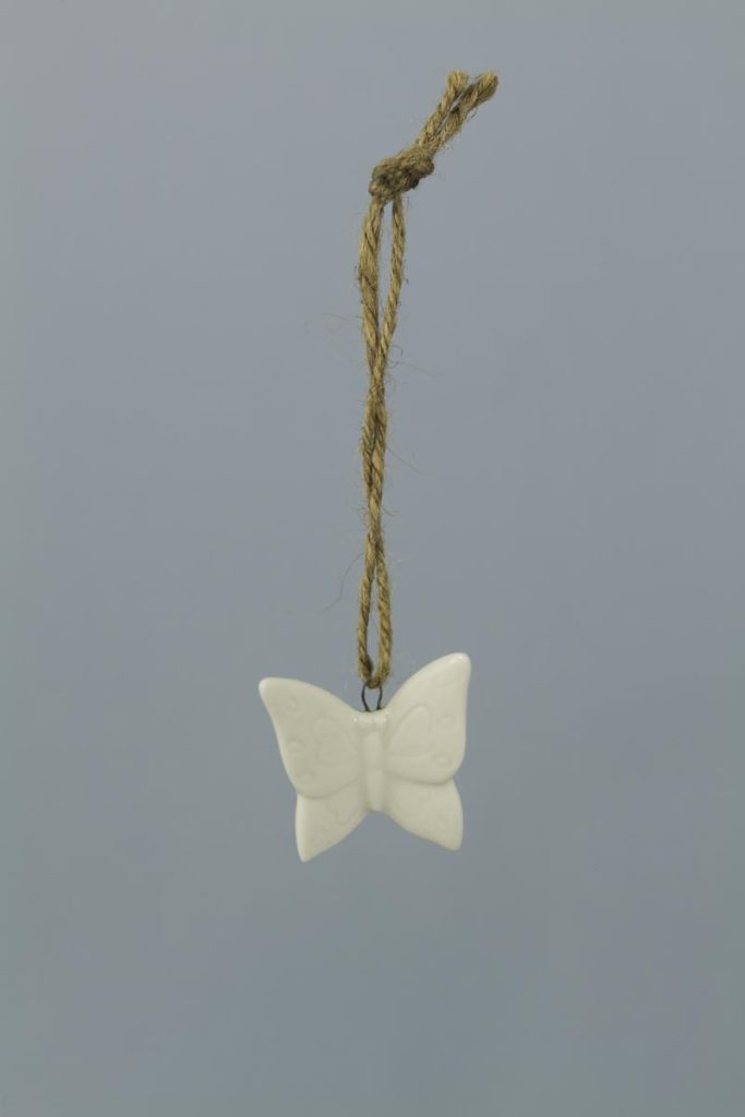 SOGGETTI IN CERAMICA FARFALLA PICCOLA BIANCO