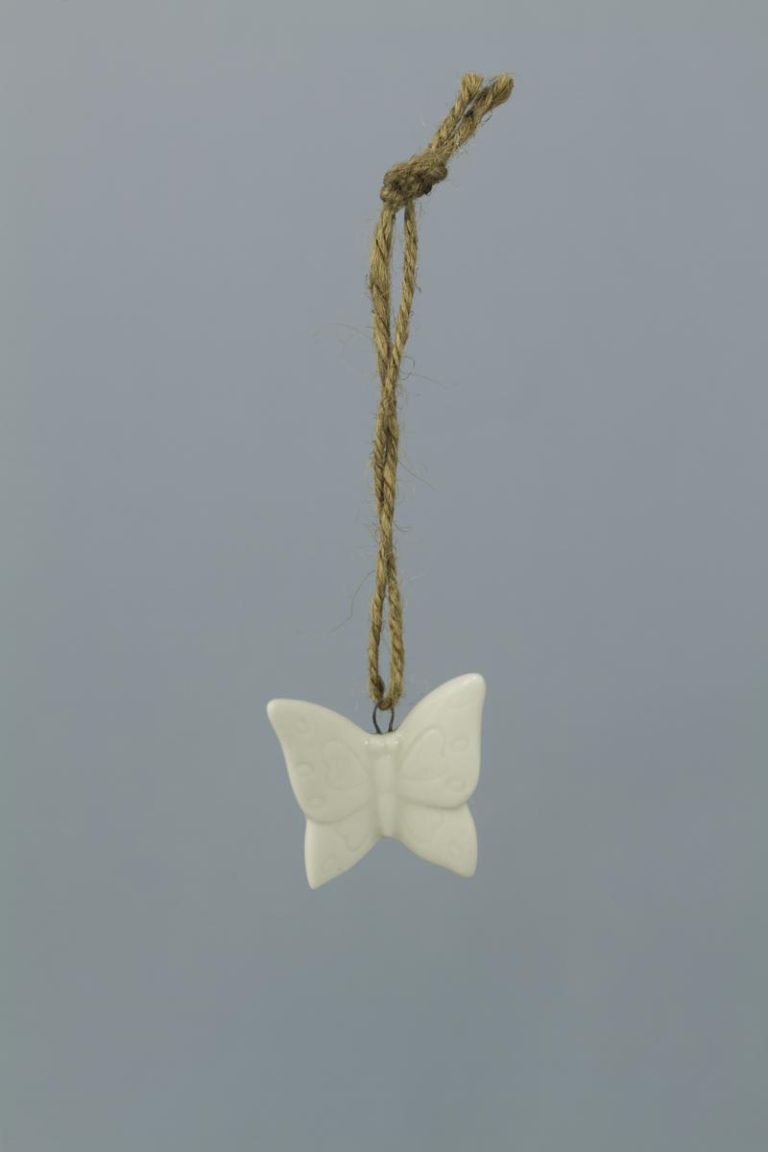 SOGGETTI IN CERAMICA FARFALLA PICCOLA BIANCO