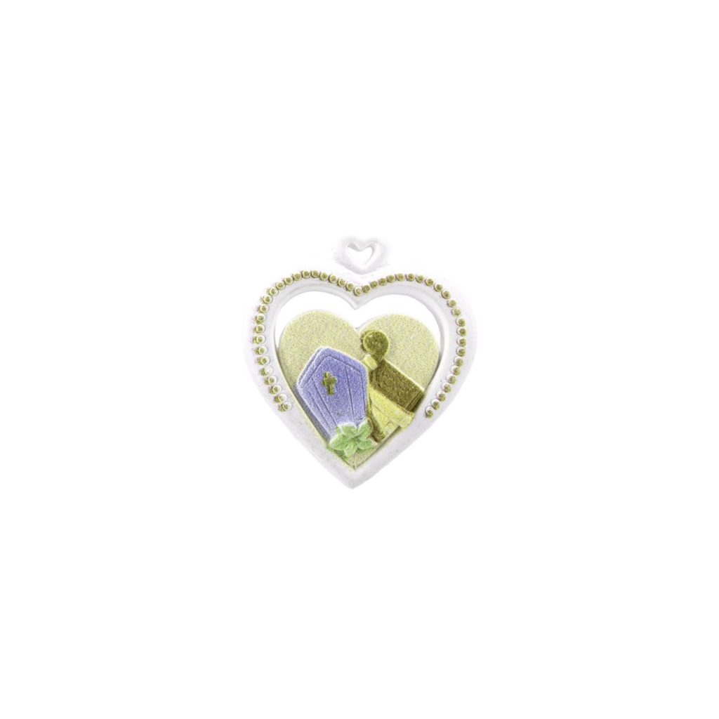 GESSETTO CUORE CON CRESIMA MIS 4,5X4