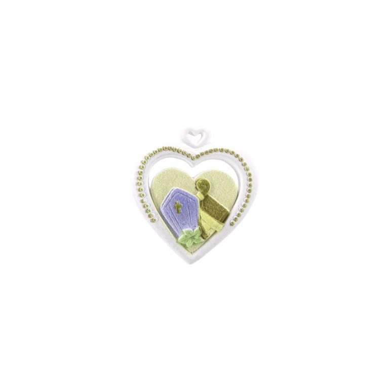 GESSETTO CUORE CON CRESIMA MIS 4,5X4