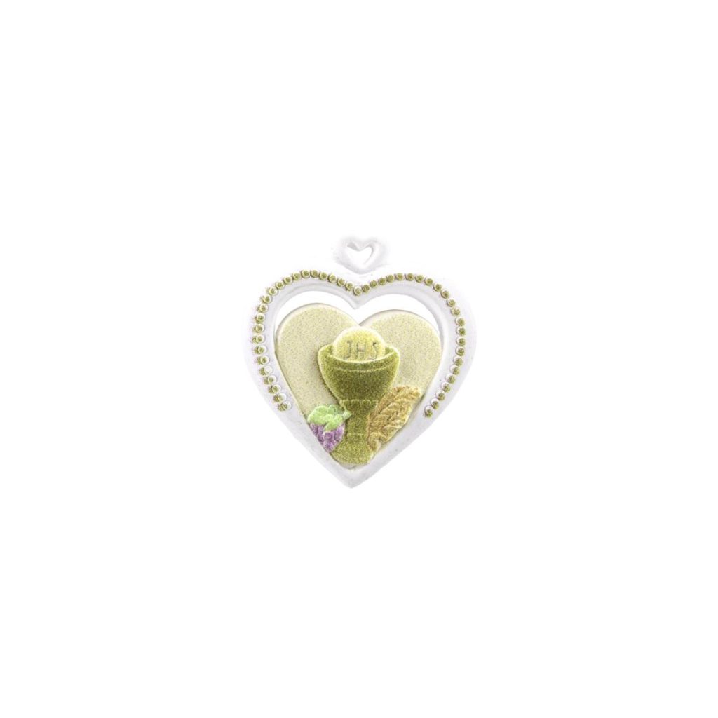 GESSETTO CUORE CON COMUNIONE MIS. 4,5X4