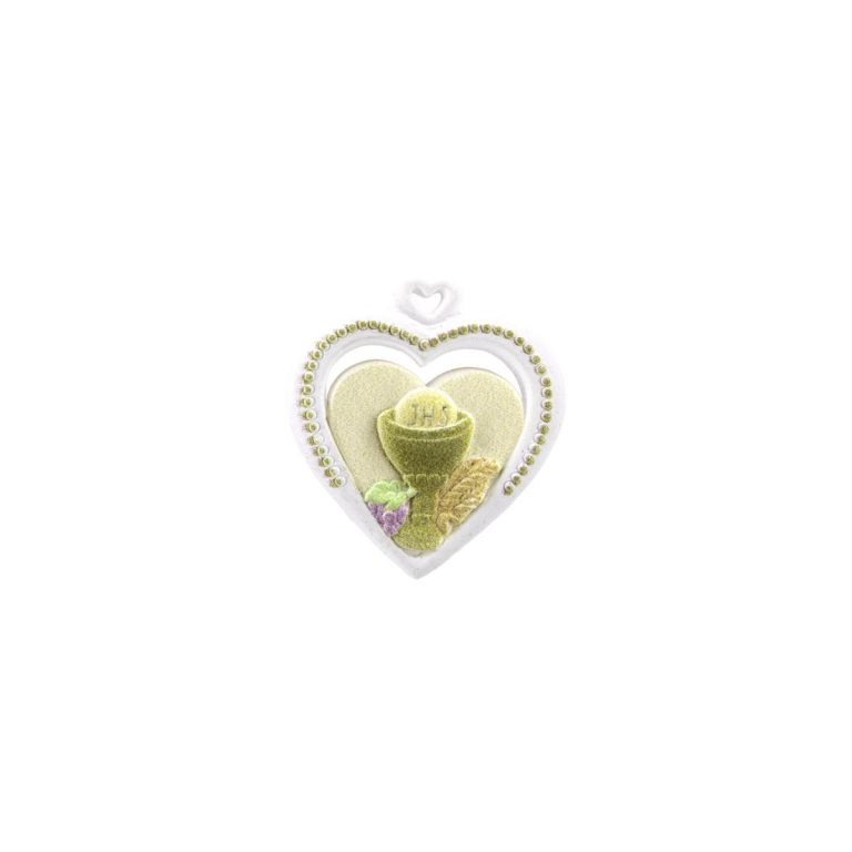 GESSETTO CUORE CON COMUNIONE MIS. 4,5X4