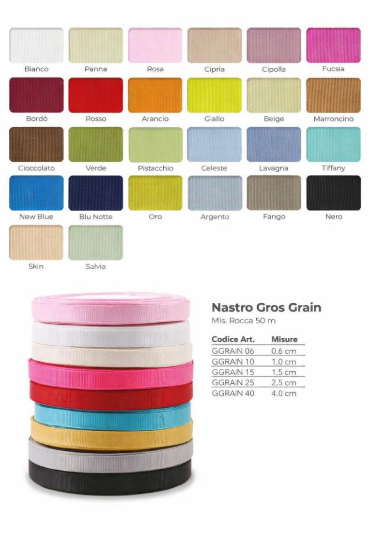 A10411 ROTOLO NASTRO GROS GRAIN 10MM X 50MT